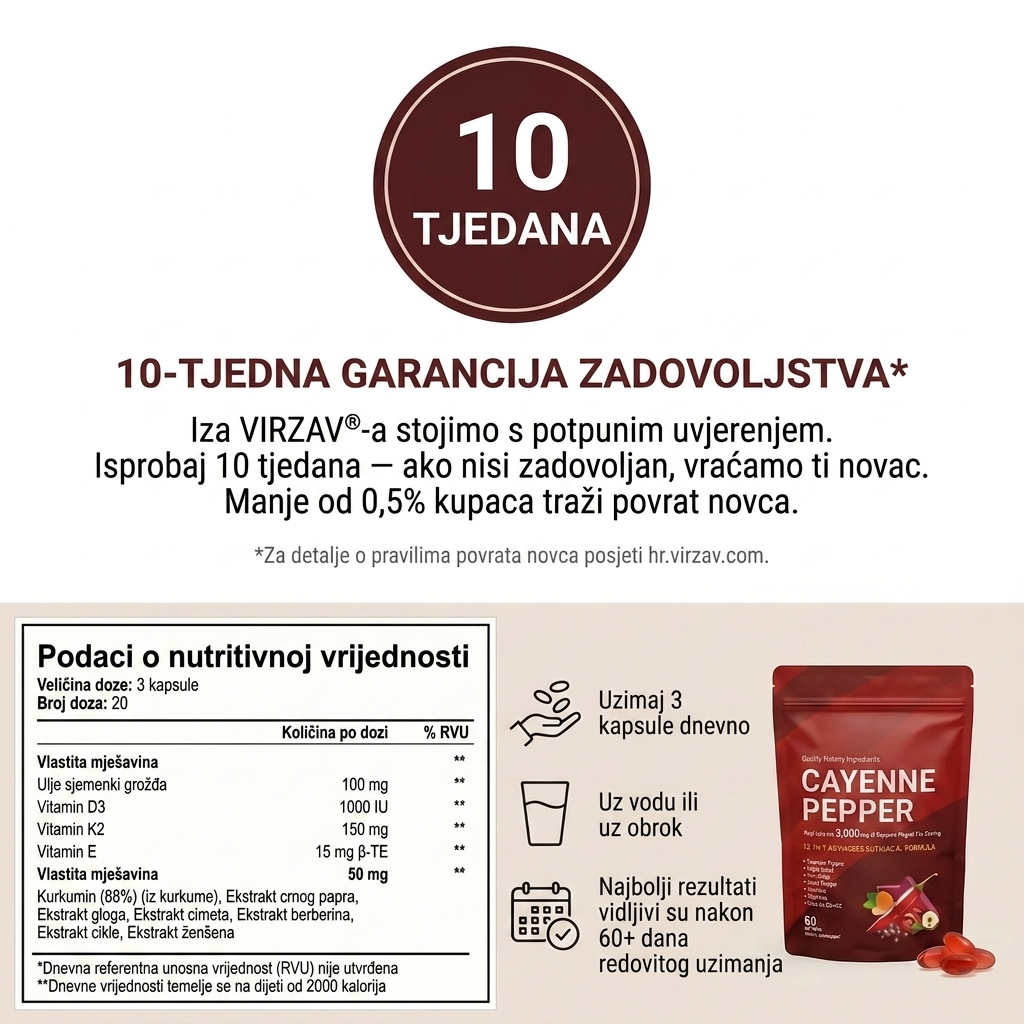 VIRZAV® Capsaicin Power – Cayenne Pepper kapsule